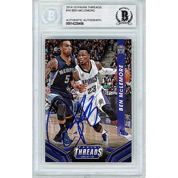Ben McLemore Signed 2014-15 Panini Threads Basketball Card Beckett BAS Autograph - Picture 1 of 4
